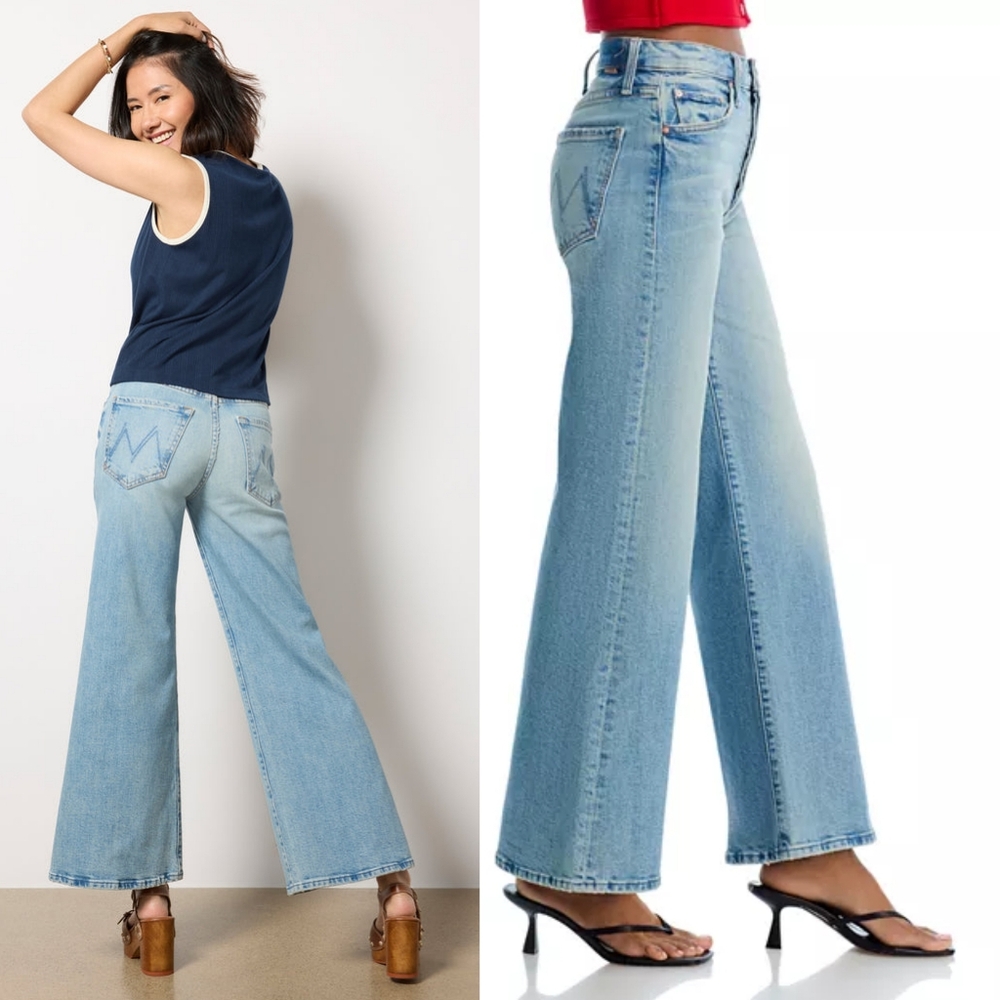 NWT Mother Denim The Tomcat Roller Jean 27 Petite Lil I Confess Jeans Wide Leg - Picture 10 of 16